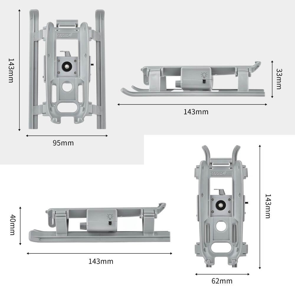 Trem de Pouso com Sistema Liberação de Carga para DJI Mavic Air 2 e Air 2S - StartRC