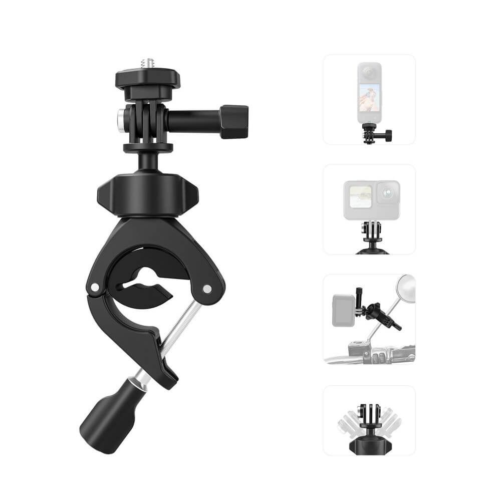 Suporte Guidão de Bike e Moto / Barras para GoPro e Câmeras Compactas - Telesin