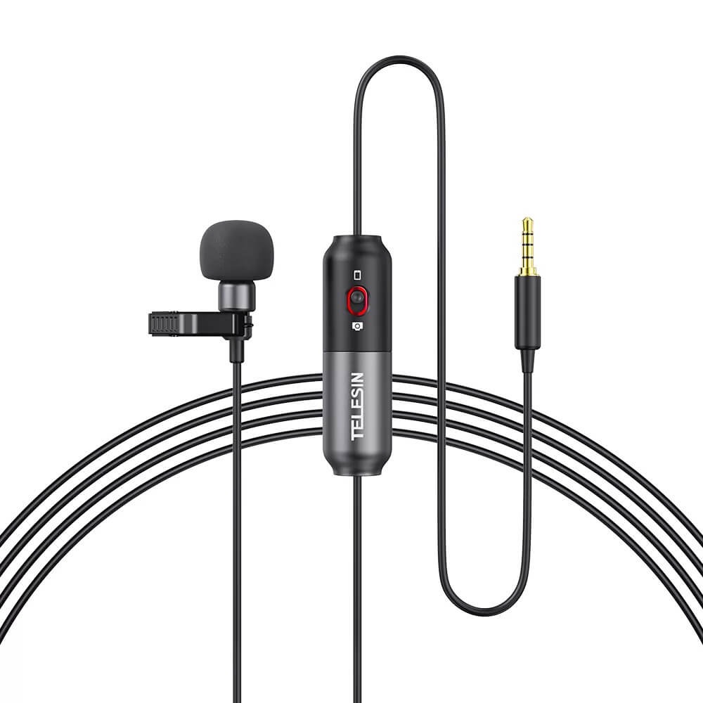Microfone de Lapela para Câmeras e Celular - Telesin