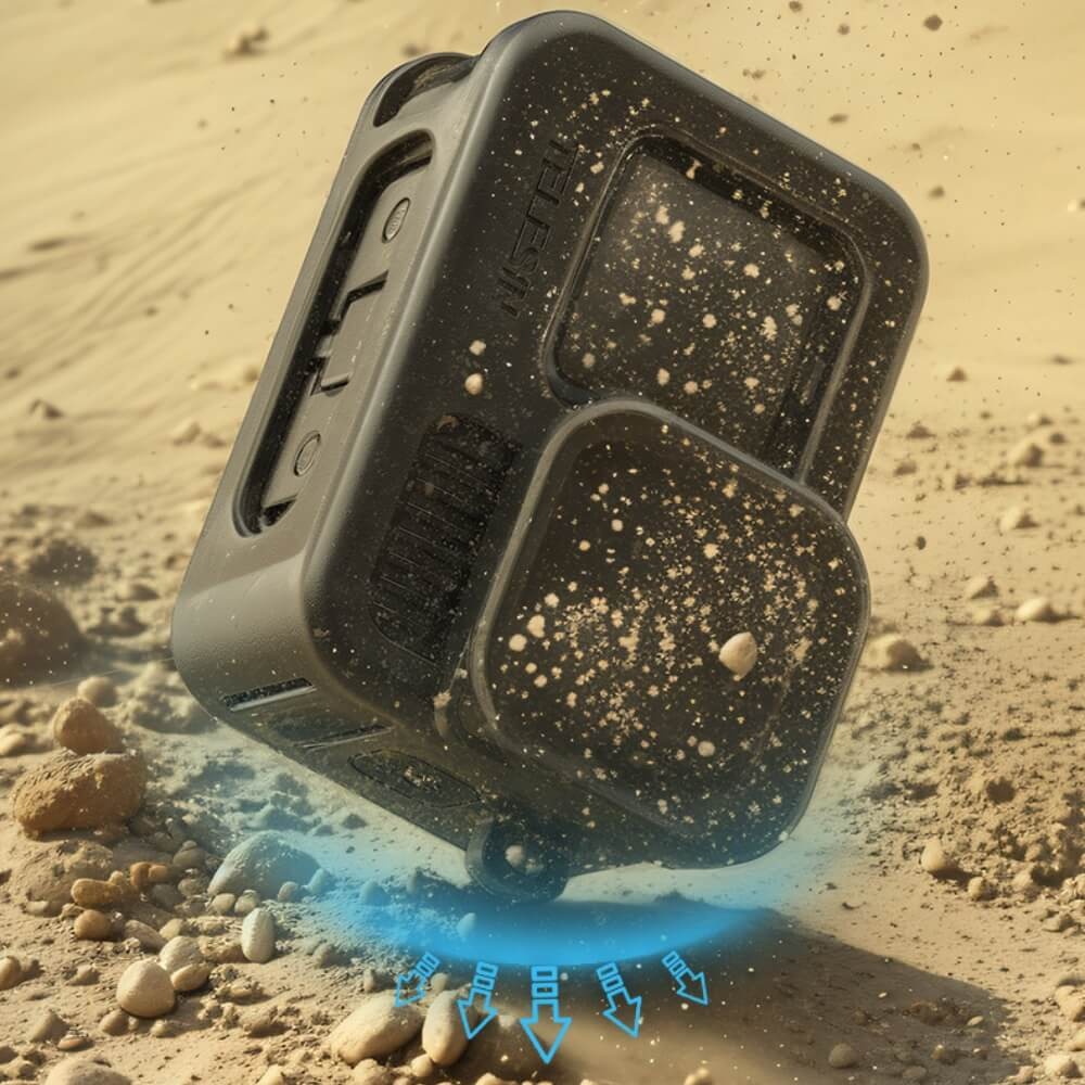 Capa de Silicone para GoPro Hero 13/12/11/10/9 Black + Tampa para Lente - Telesin