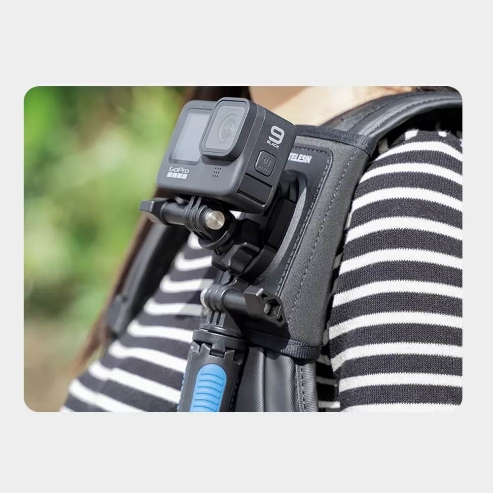 Suporte GoPro para Alça de Mochila com Adaptador 360º - Telesin