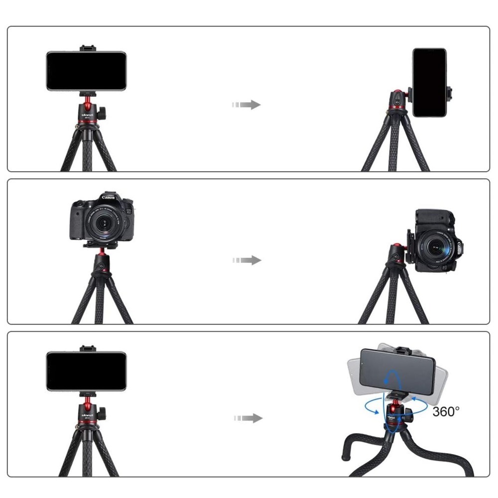 Tripé Flexível para Celular e Câmeras DSLR - Ulanzi