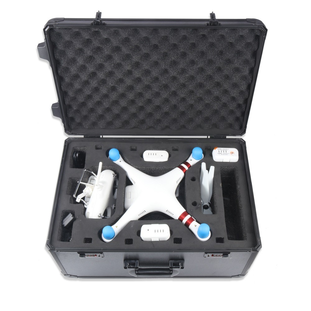 Mala de Viagem Drone DJI Phantom 4 e Phantom 3 com Rodinhas - Cor Preto