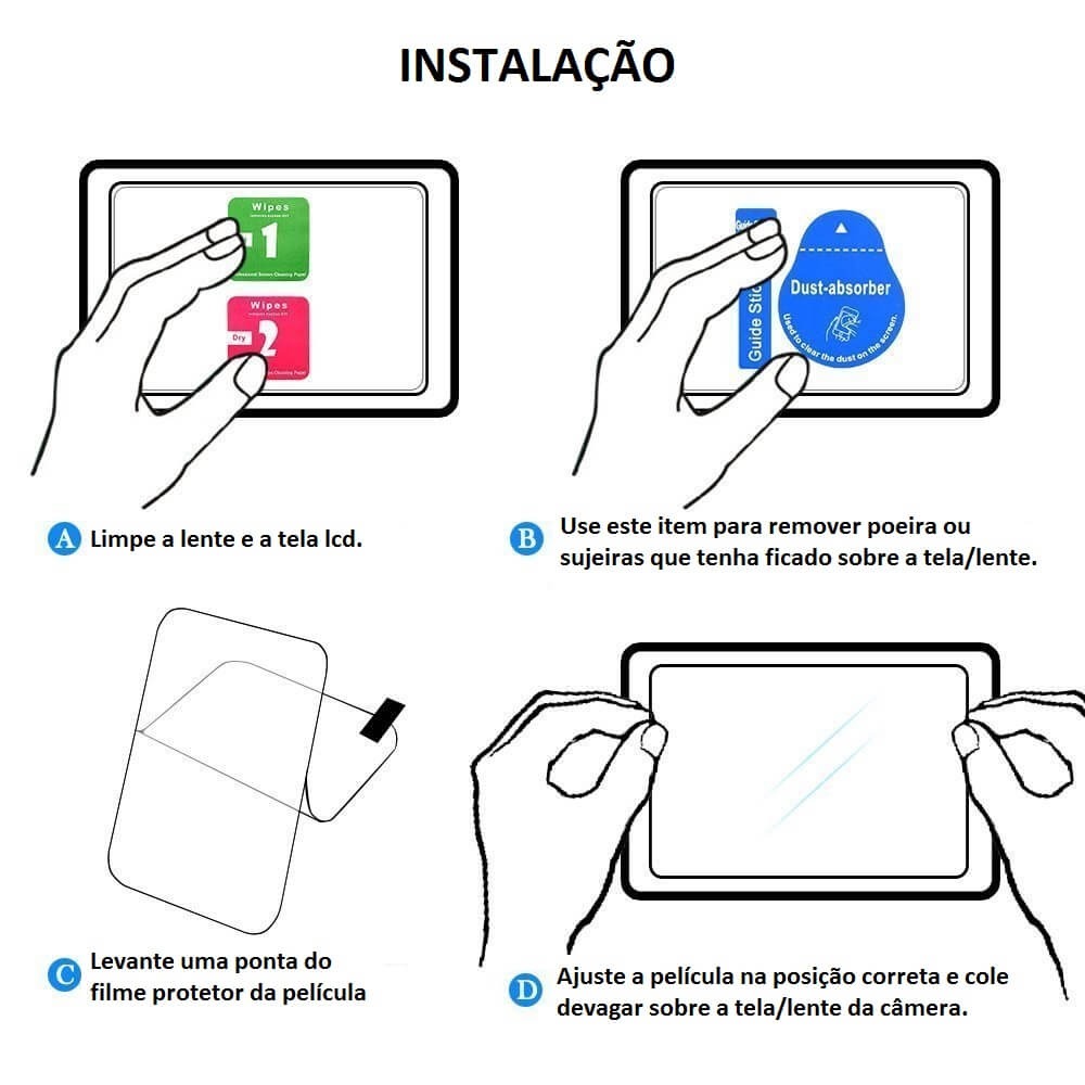 Película para GoPro Hero 7 Silver e GoPro Hero 7 White Vidro Temperado