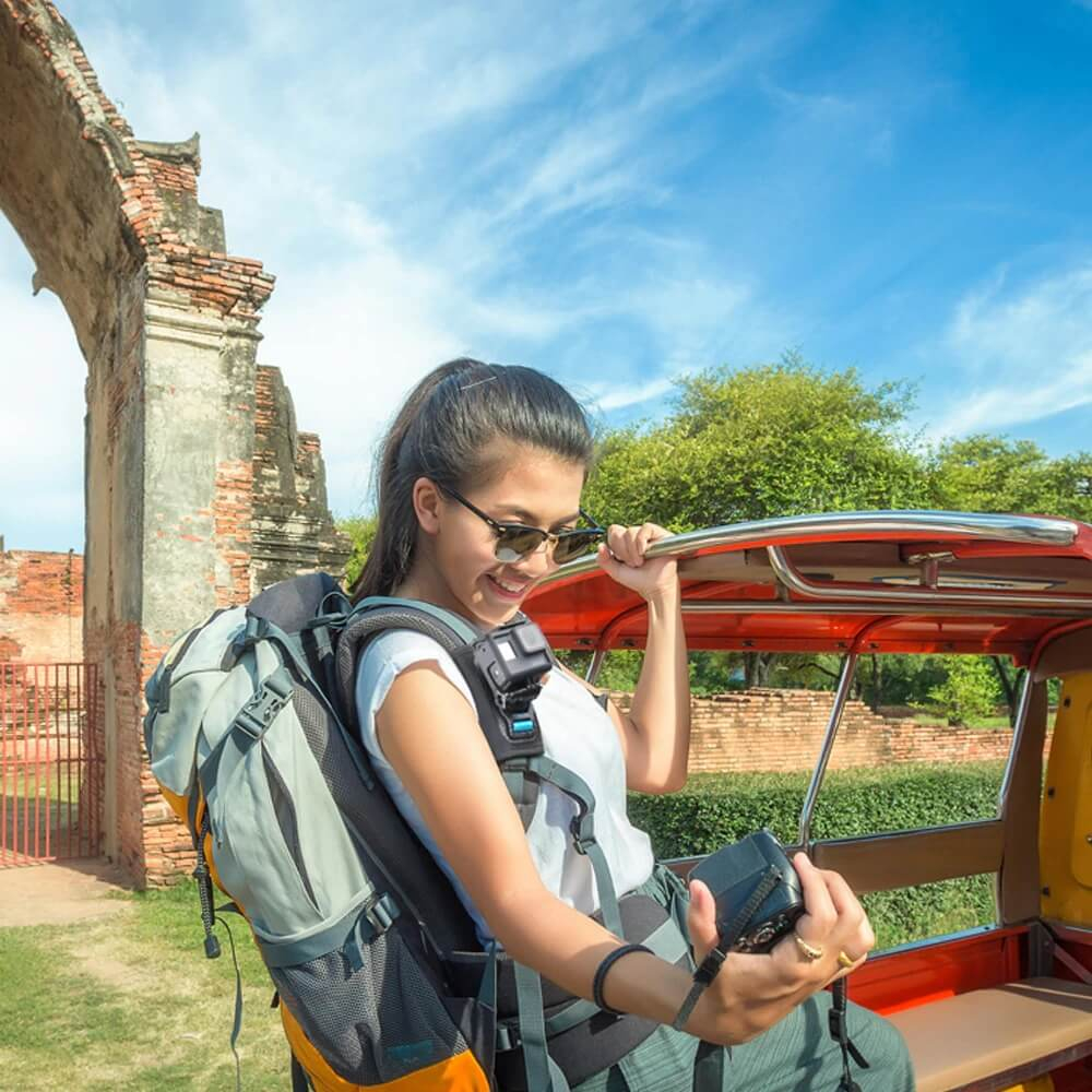Suporte GoPro para Alça de Mochila com Adaptador J Hook Telesin