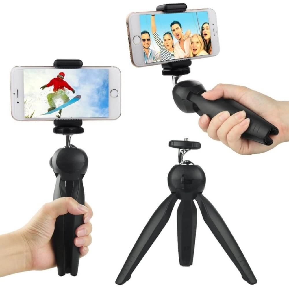 Mini Tripé para Celular / GoPro / Câmeras Compactas - Rotação 360º