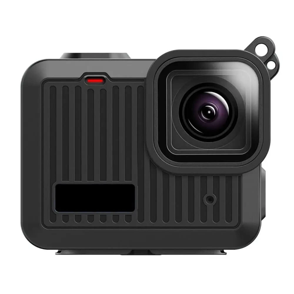 Capa de Silicone GoPro Hero 4k (2024) + Tampa para Lente + Cordão