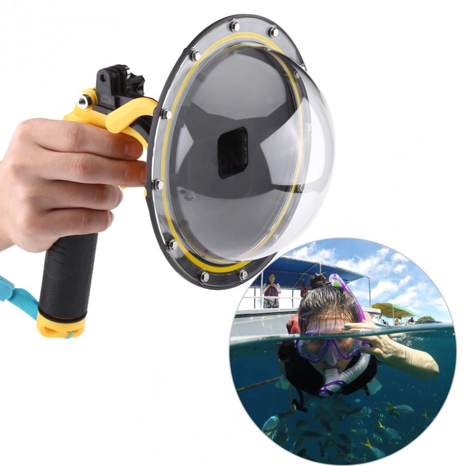 Dome GoPro Hero 5 6 7 Black com Bastão e Gatilho - Telesin