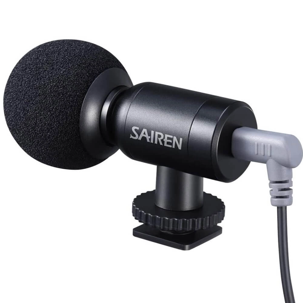 Microfone Externo Supercardioide para Câmeras e Celulares - Sairen Nano