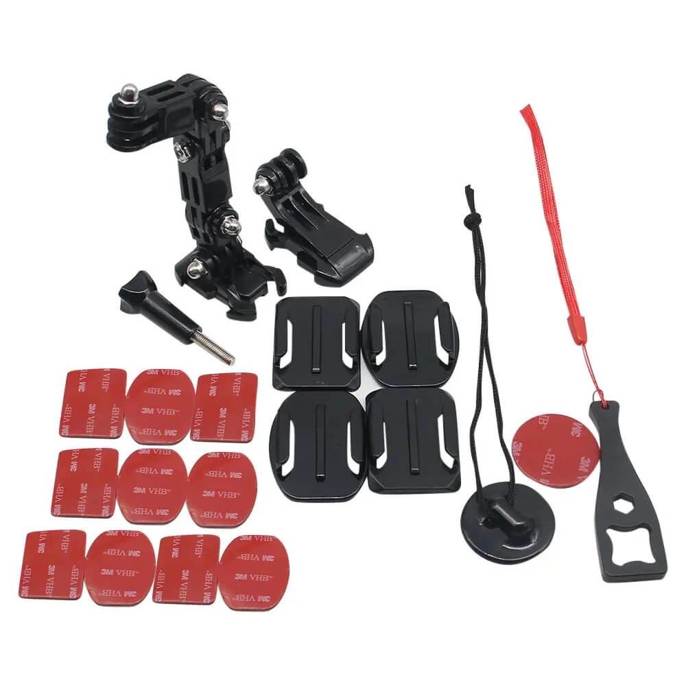 Kit de Suportes Capacete Moto para GoPro e Câmeras Similares