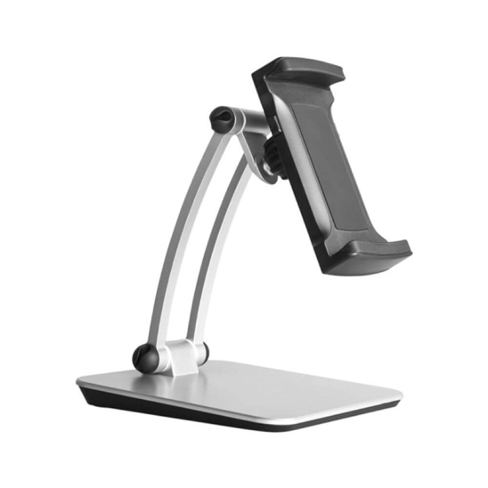 Suporte Base de Mesa para Tablet e Celular - Cor Prata