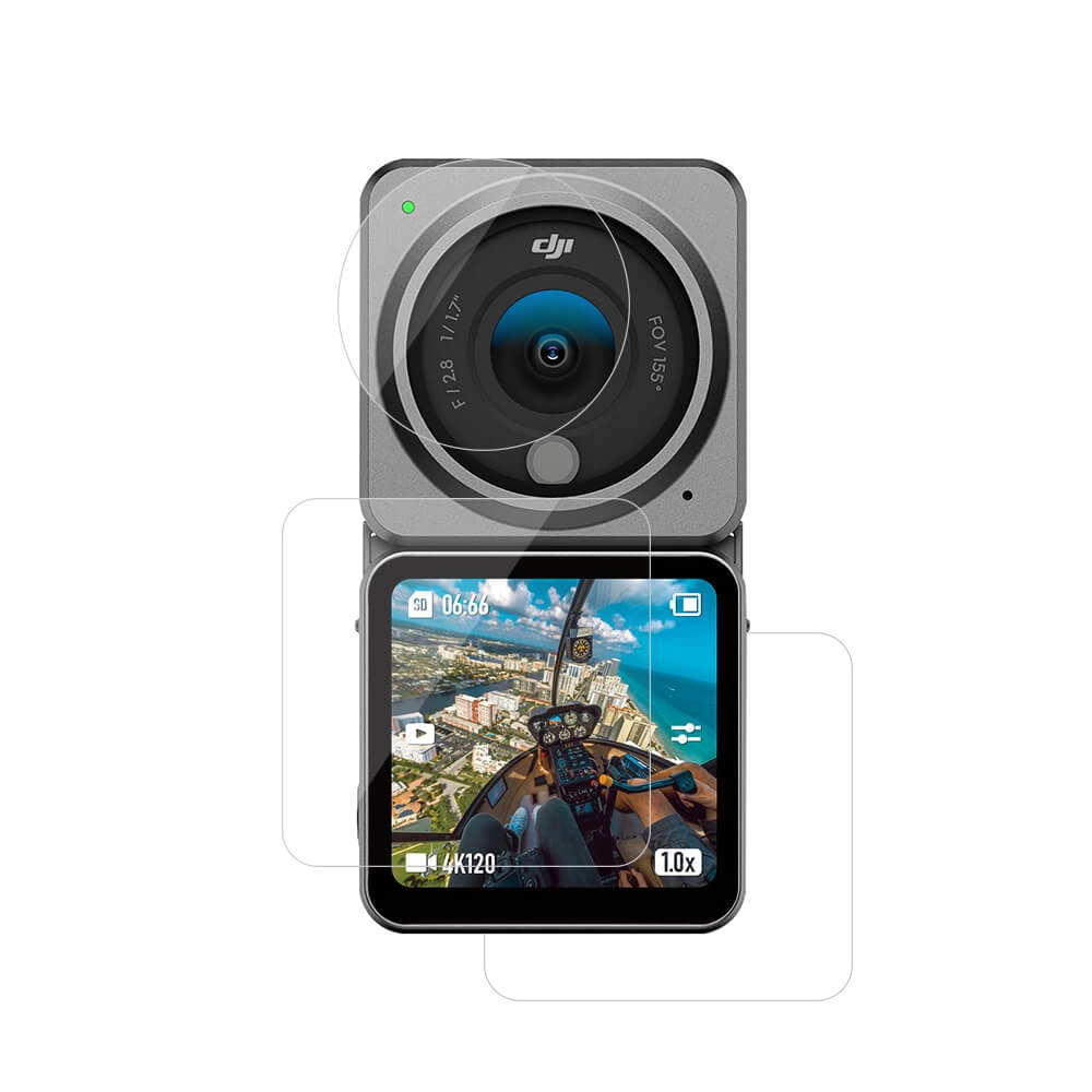 Película Vidro Temperado para DJI Action 2 (Dual-Screen Combo) - Telesin