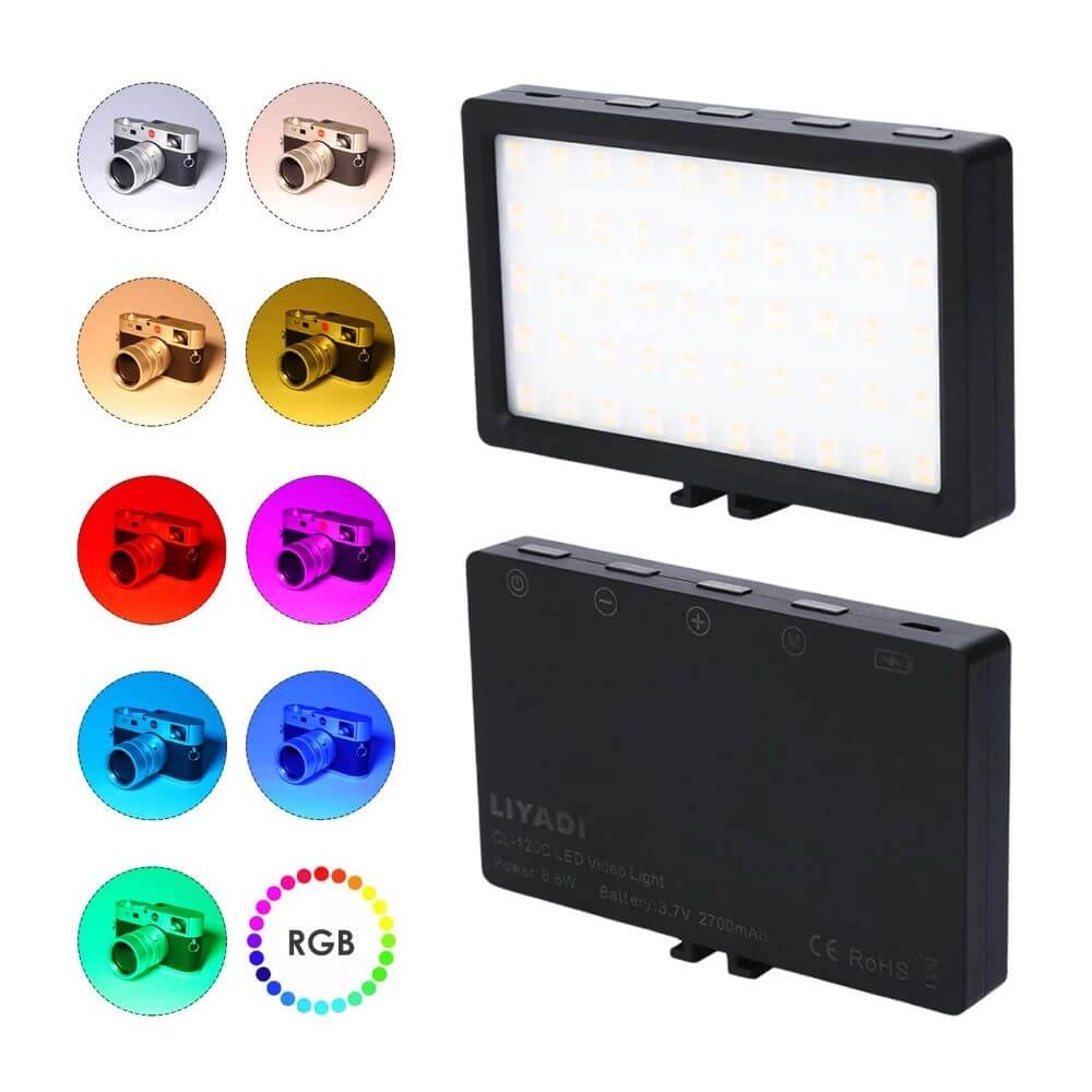 Iluminador de Led RGB para Câmeras DSLR / Celular - Liyadi