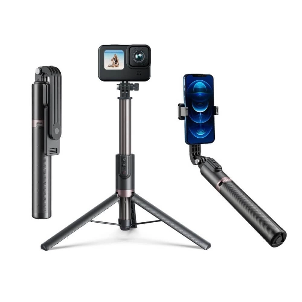 Bastão e Tripé para GoPro e Celular com Controle Disparador - Telesin