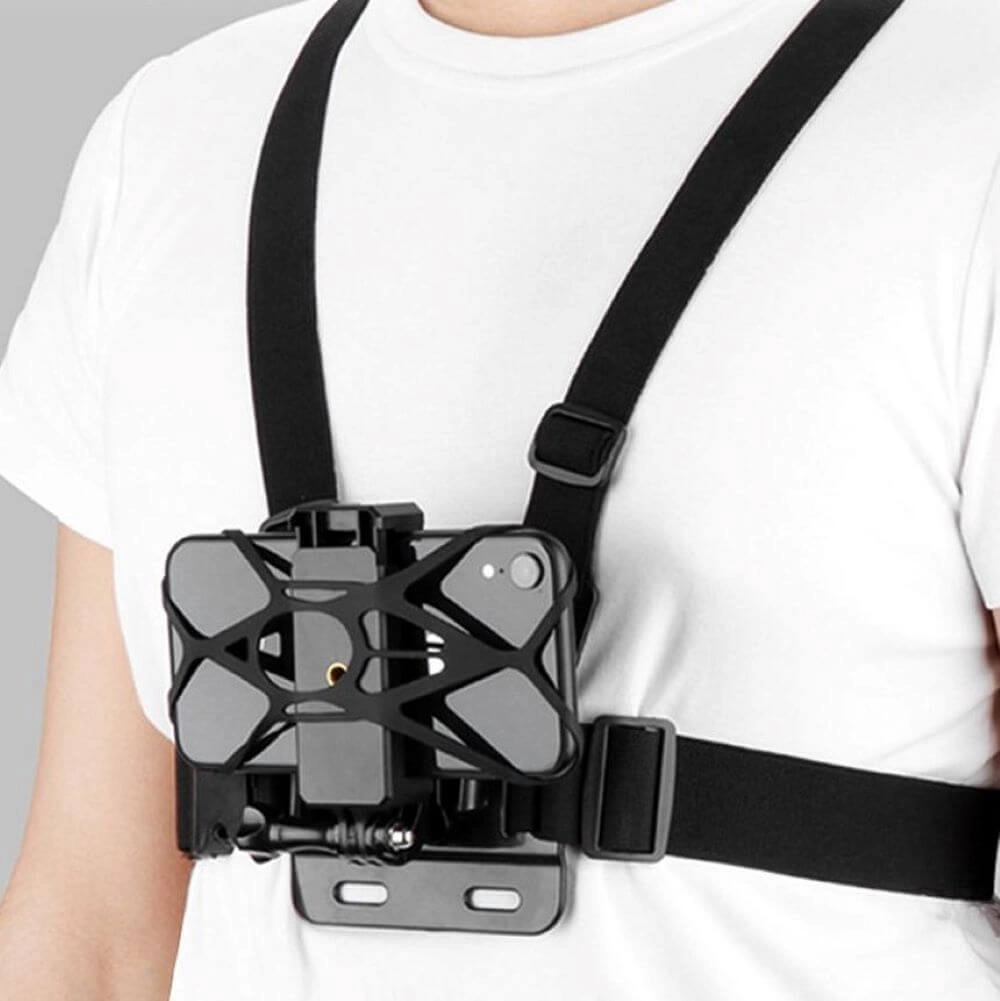 Suporte de Peito para Celular / GoPro e Câmeras Similares (2 em 1)