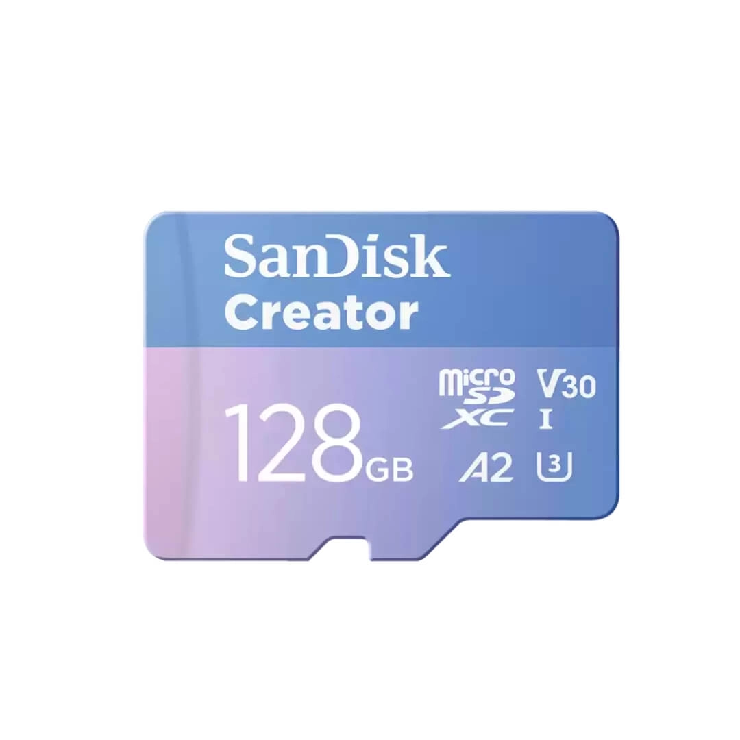 Cartão de Memória 128GB SanDisk Creator MicroSDXC 190MB/s UHS-I V30 U3 A2