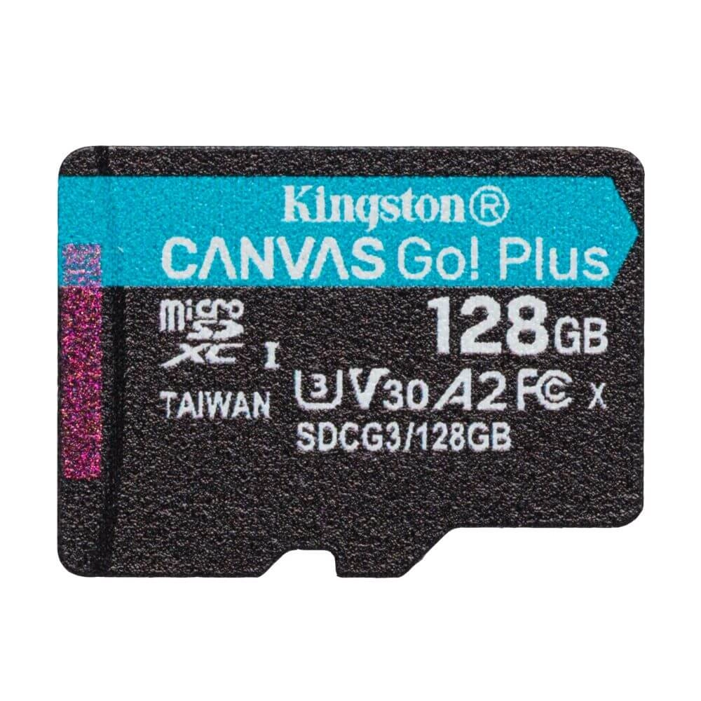 Cartão MicroSDXC 128GB Kingston Canvas Go! Plus UHS-I U3 V30 A2 170mb/s