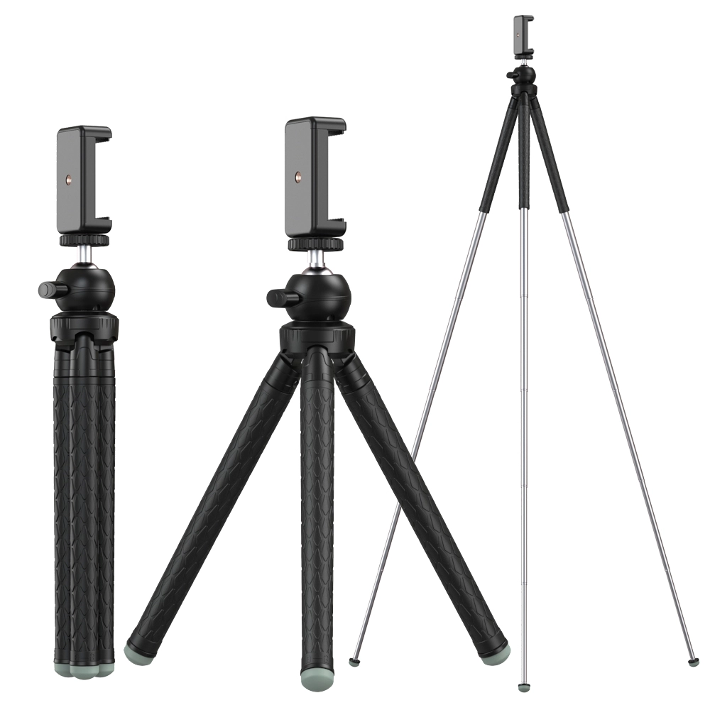 Tripé Extensível para Câmeras DSLR e Celular Apexel