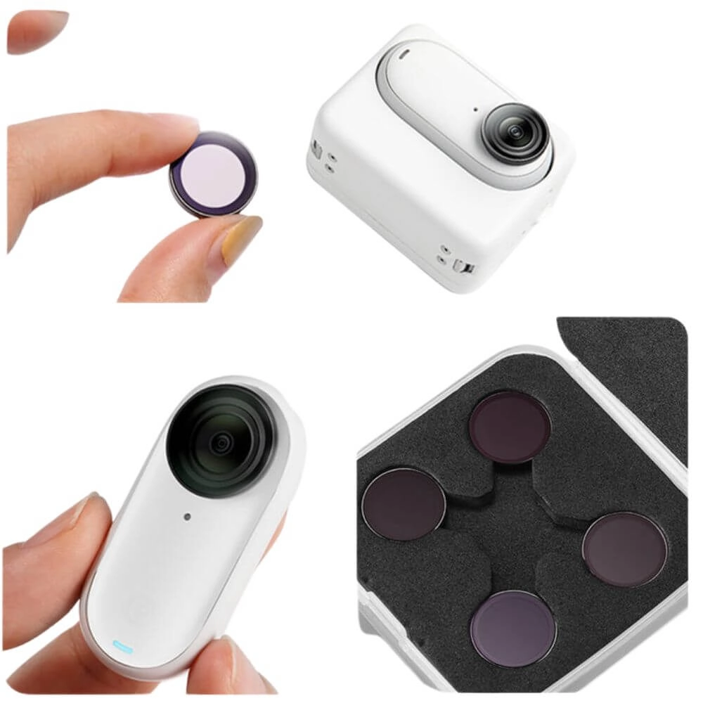 Kit de Filtros para Câmera Insta360 GO 3 e Insta360 GO 2 - Telesin (CPL / ND8 / ND16 / ND32)