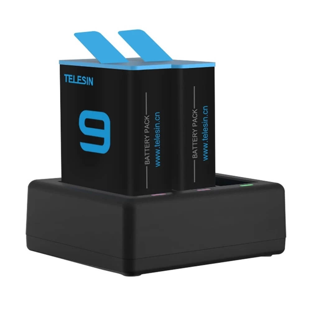 Carregador Triplo para GoPro Hero 12 / 11 / 10 / 9 Black - Telesin