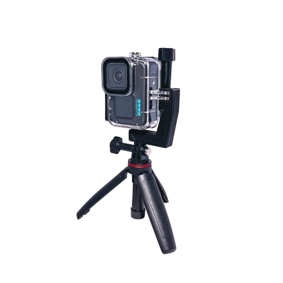 Suporte Vertical para GoPro Hero 13 / 12 / 11 / 10 / 9 Black em Impressão 3D - Cor Preto