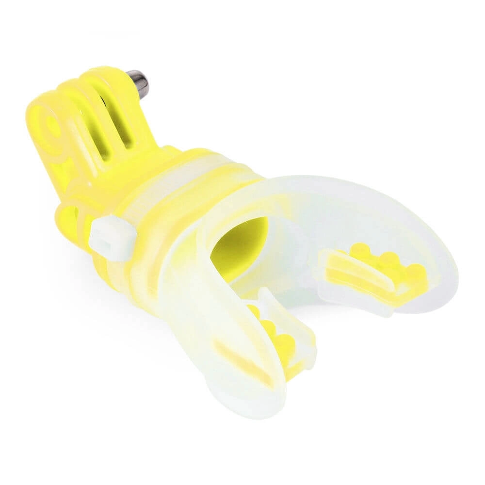 Suporte de Boca com Boia para GoPro e Câmeras Similares - Telesin Cor Amarelo
