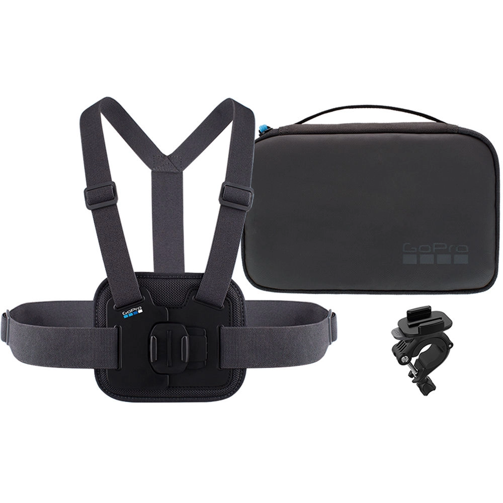 Kit Esportivo GoPro - Suporte Peito + Suporte Bike + Estojo - AKTAC-001