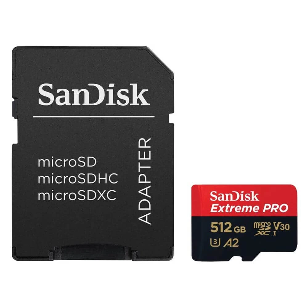 Cartão de Memória 512GB SanDisk Extreme Pro MicroSDXC 200Mb/s UHS-I V30 U3 A2