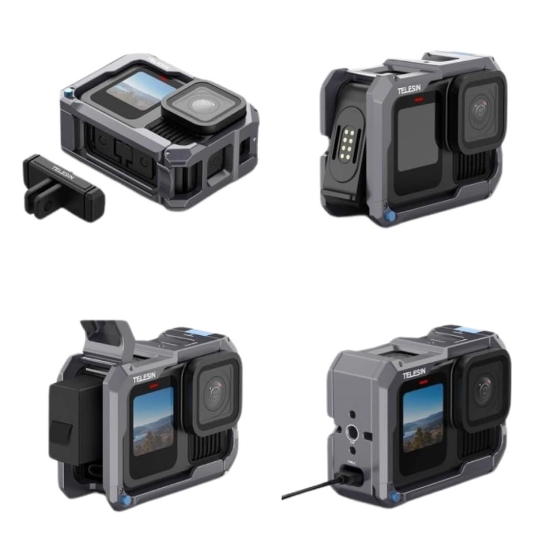 Suporte Frame Alumínio para GoPro Hero 13/12/11/10/9 Black - Telesin