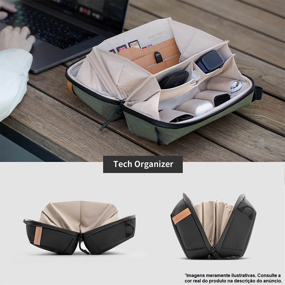 Estojo Compacto para Acessórios - Pgytech Tech Pouch Cor Preto (Twilight Black)