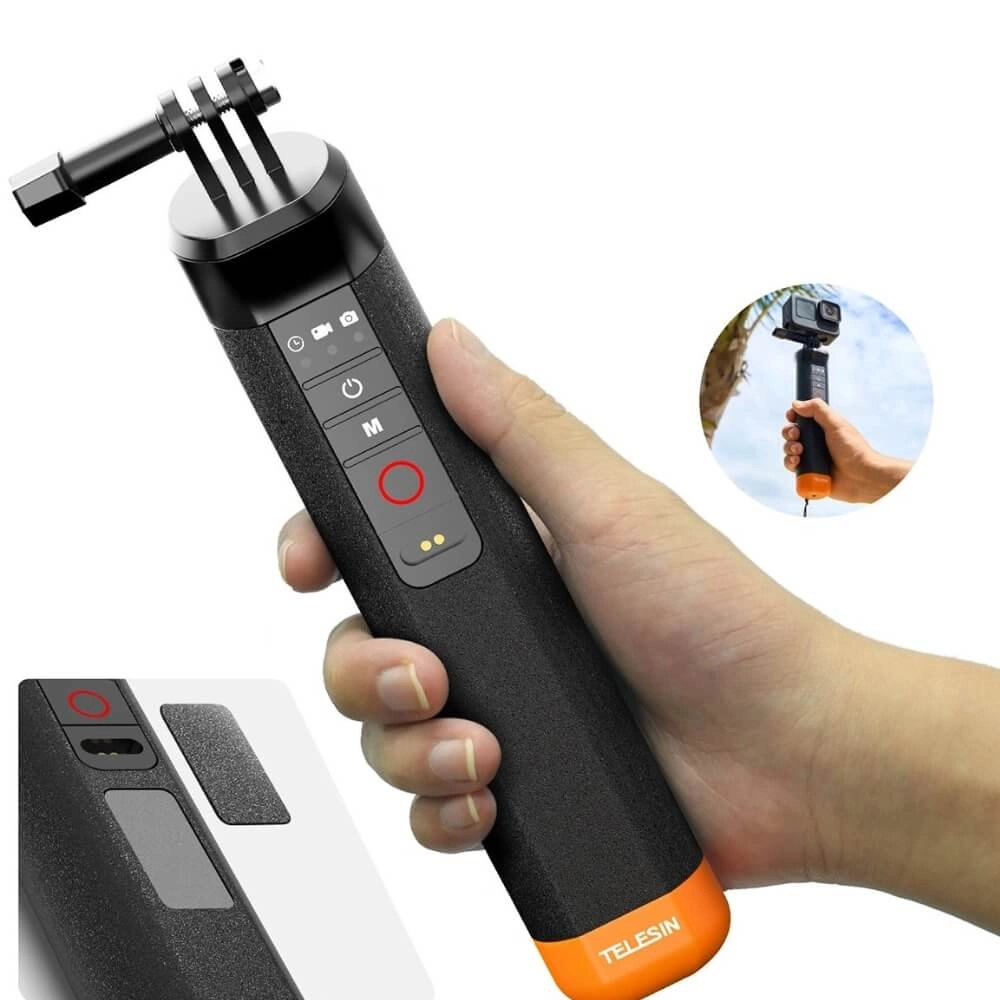 Bastão Flutuante com Controle Remoto para GoPro Hero 13/12/11/10/9/8 Black/Max - Telesin