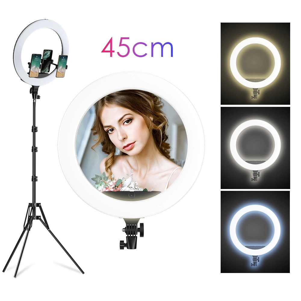 Iluminador Circular de Led Ring Light 45cm com Tripé de 2m - Apexel