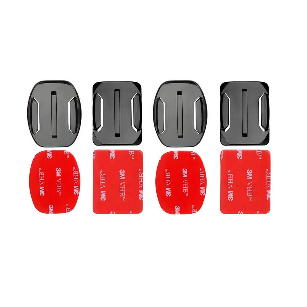 Kit de Suportes Adesivos Planos e Curvos para GoPro e Câmeras Similares - Telesin