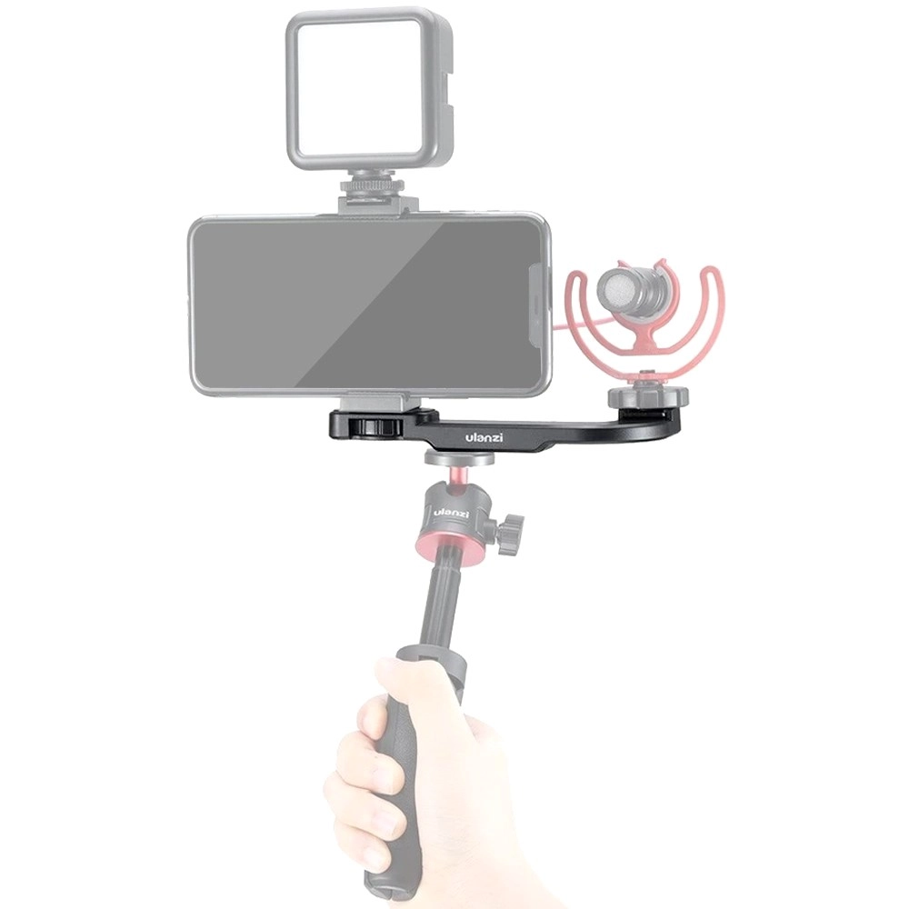 Suporte Duplo para Montagem de Câmeras / Microfones / Flashes - Ulanzi