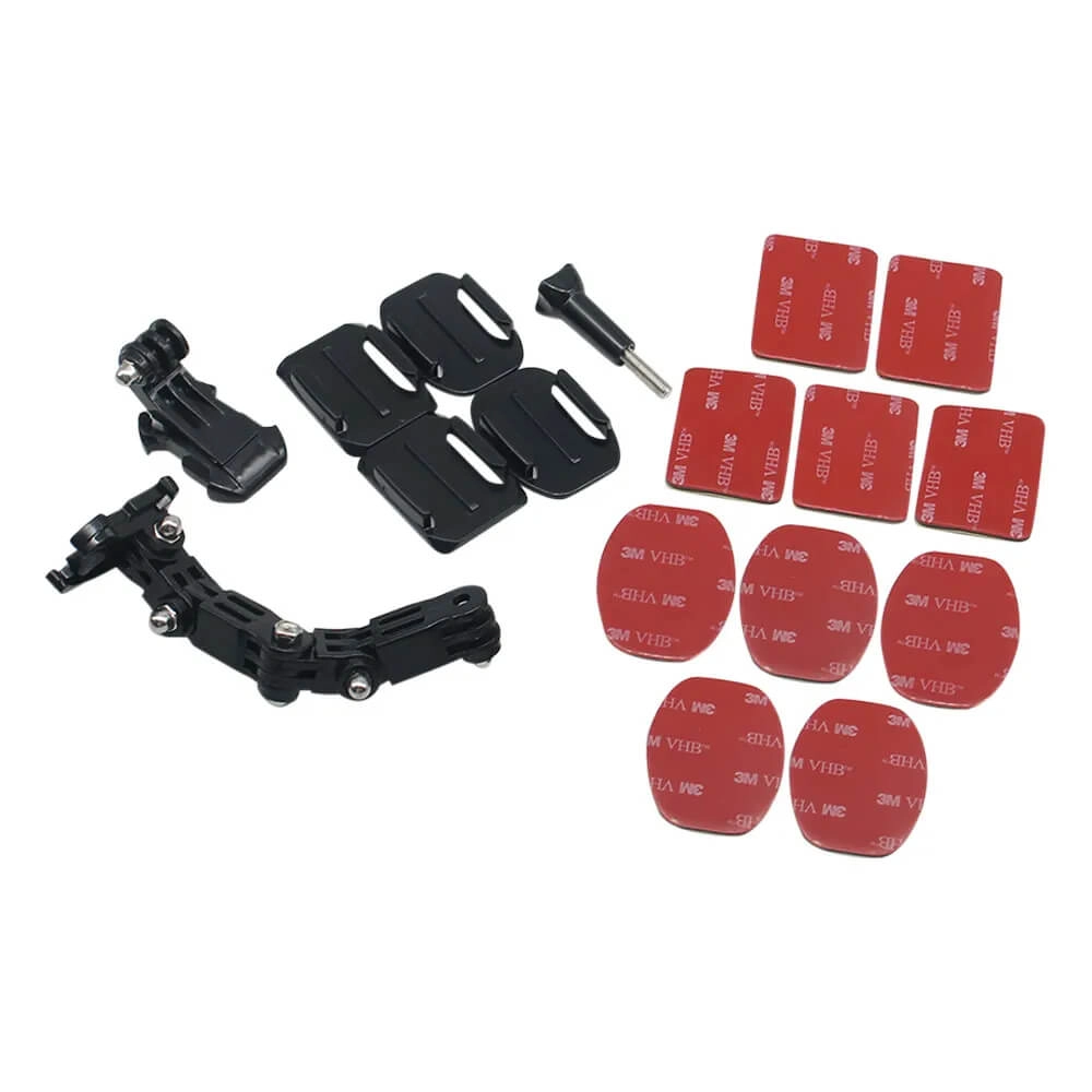 Kit de Suportes Capacete Moto para GoPro e Câmeras Similares