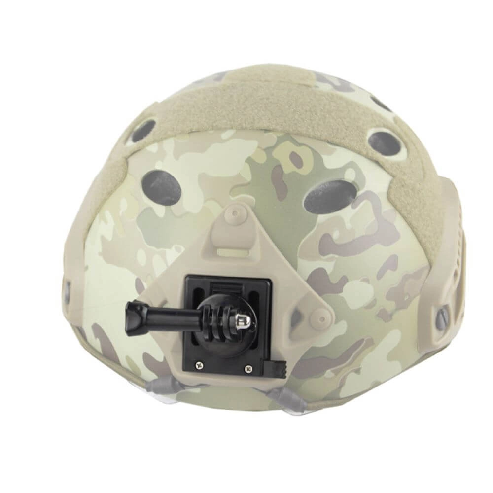 Suporte para GoPro em Capacete Tático com Placa Montagem NVG
