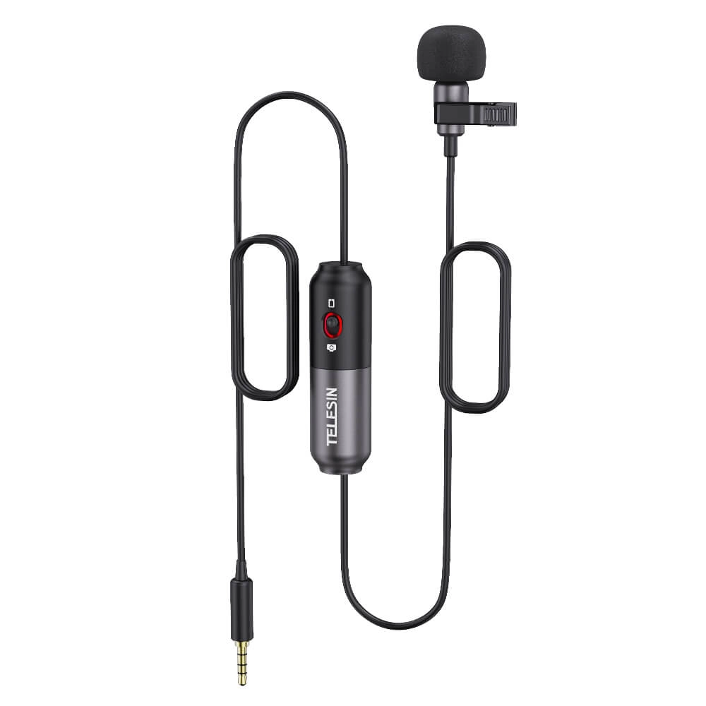 Microfone de Lapela para Câmeras e Celular - Telesin