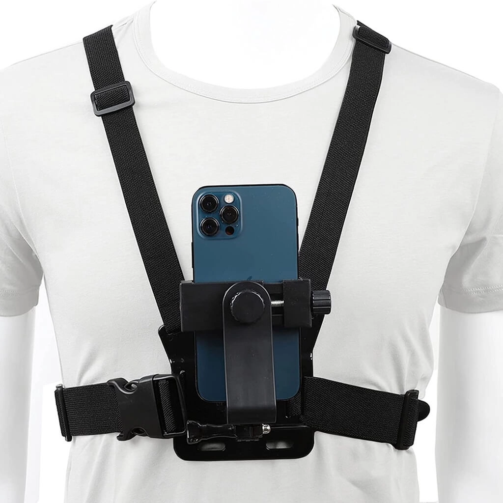 Suporte de Peito para Celular e Câmeras GoPro (2 em 1)