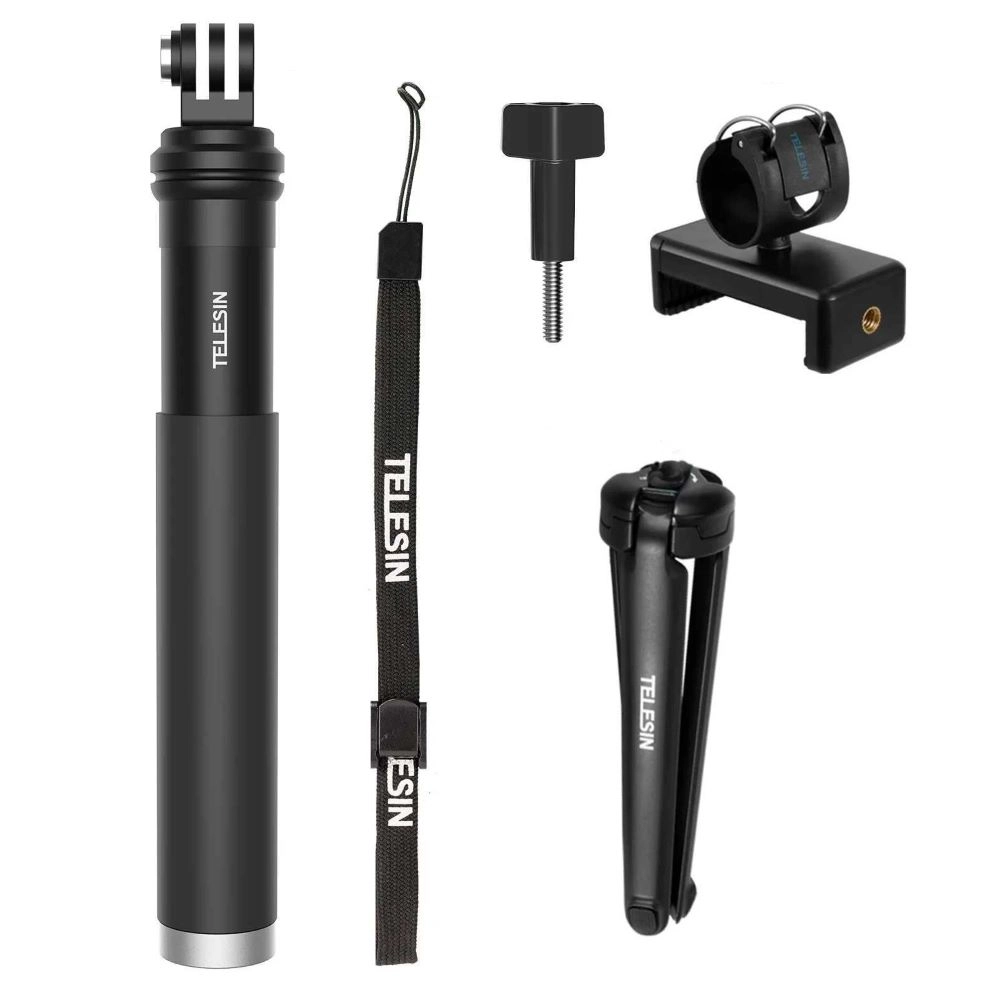 Bastão e Tripé para GoPro / Câmeras Compactas / Celular - Telesin