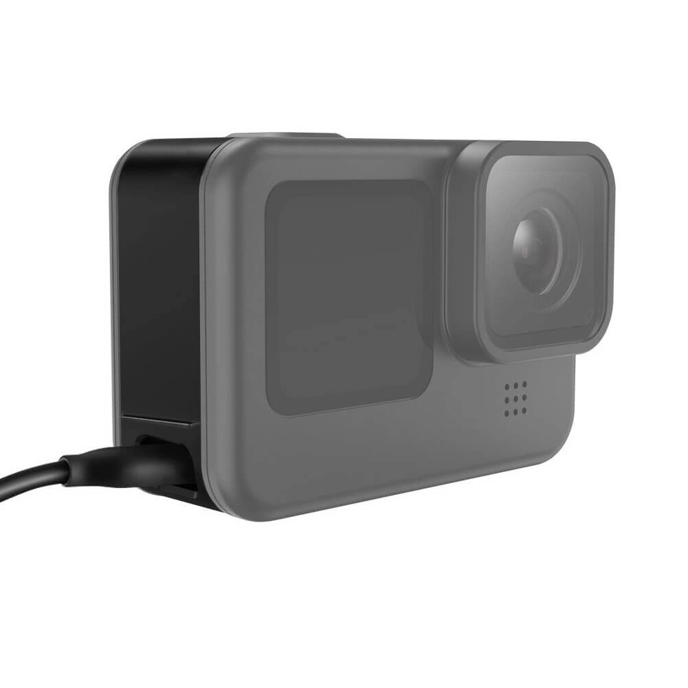 Porta Lateral para GoPro Hero 13 / 12 / 11 / 10 / 9 Black com Abertura para Carregamento