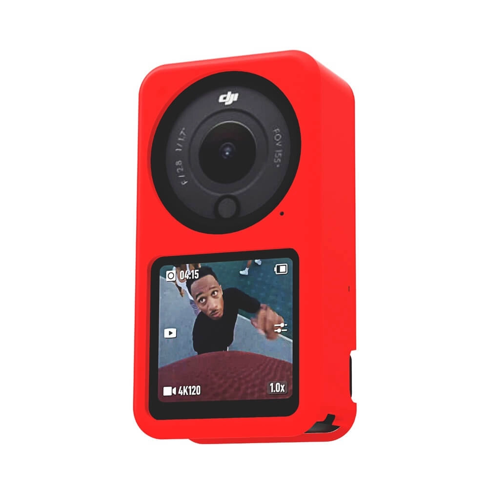 Capa de Silicone para DJI Action 2 (Combo) - Telesin Cor Vermelho