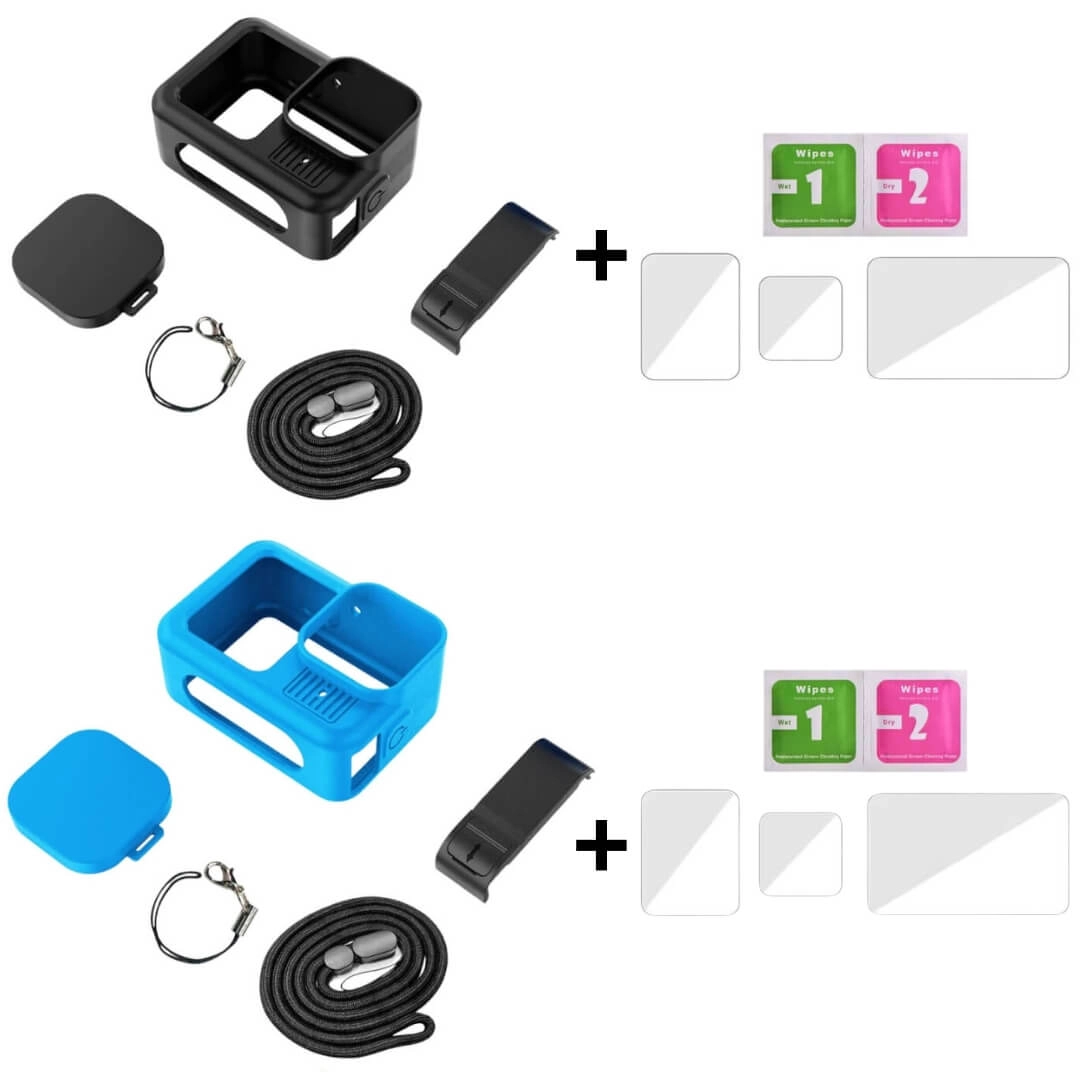 Capa de Silicone para Hero 13 Black + Tampa Lente + Porta lateral + Películas
