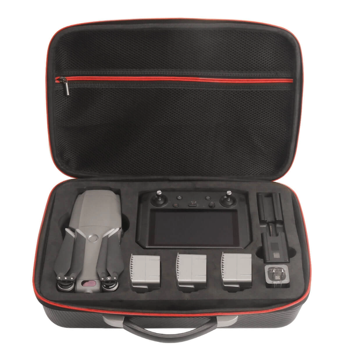 Maleta Para Drone DJI Mavic 2 Pro e Zoom - Cor Preto e Vermelho