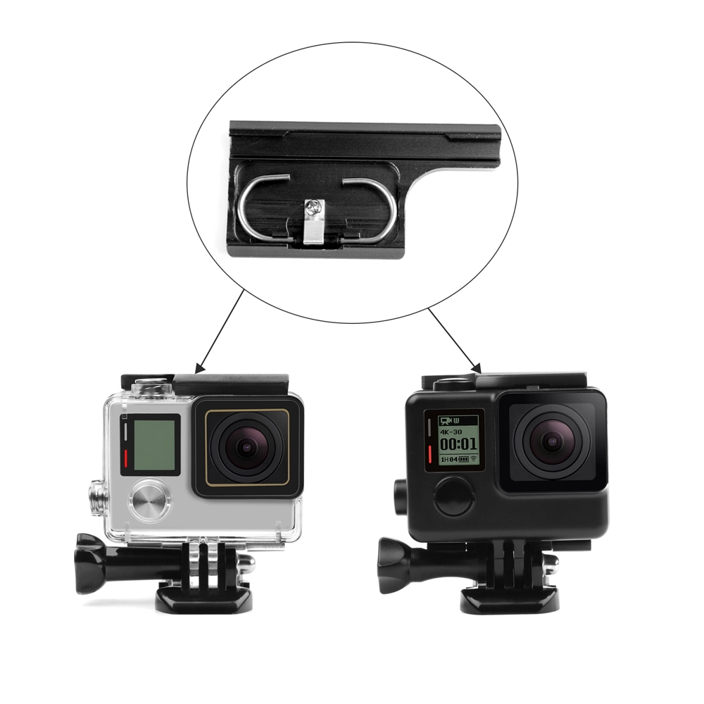 Trava em Alumínio Para Caixa Estanque GoPro Hero 3+ e Hero 4 - Cor Preto