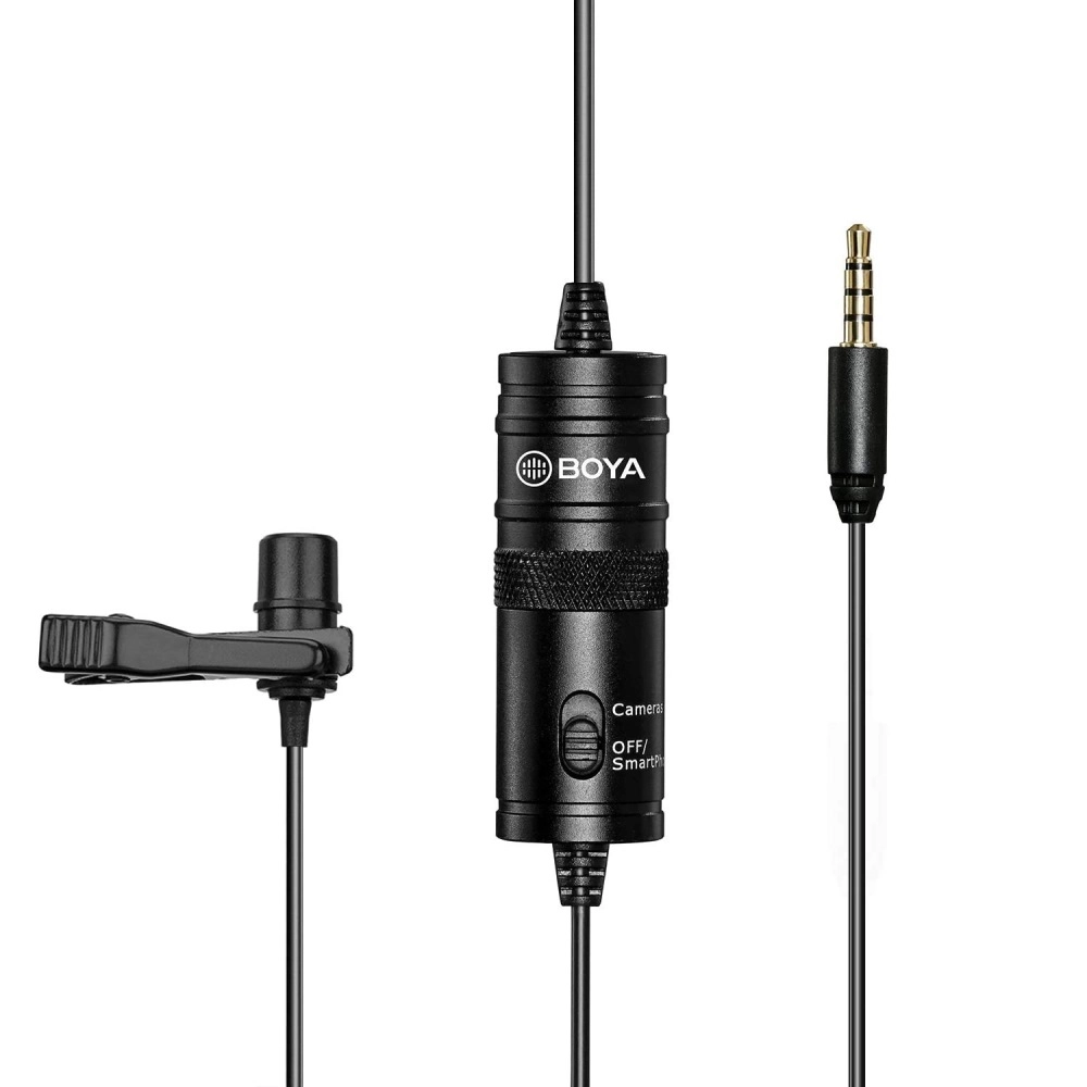 Microfone de Lapela para Câmeras / Celulares / Tablets - BOYA BY-M1