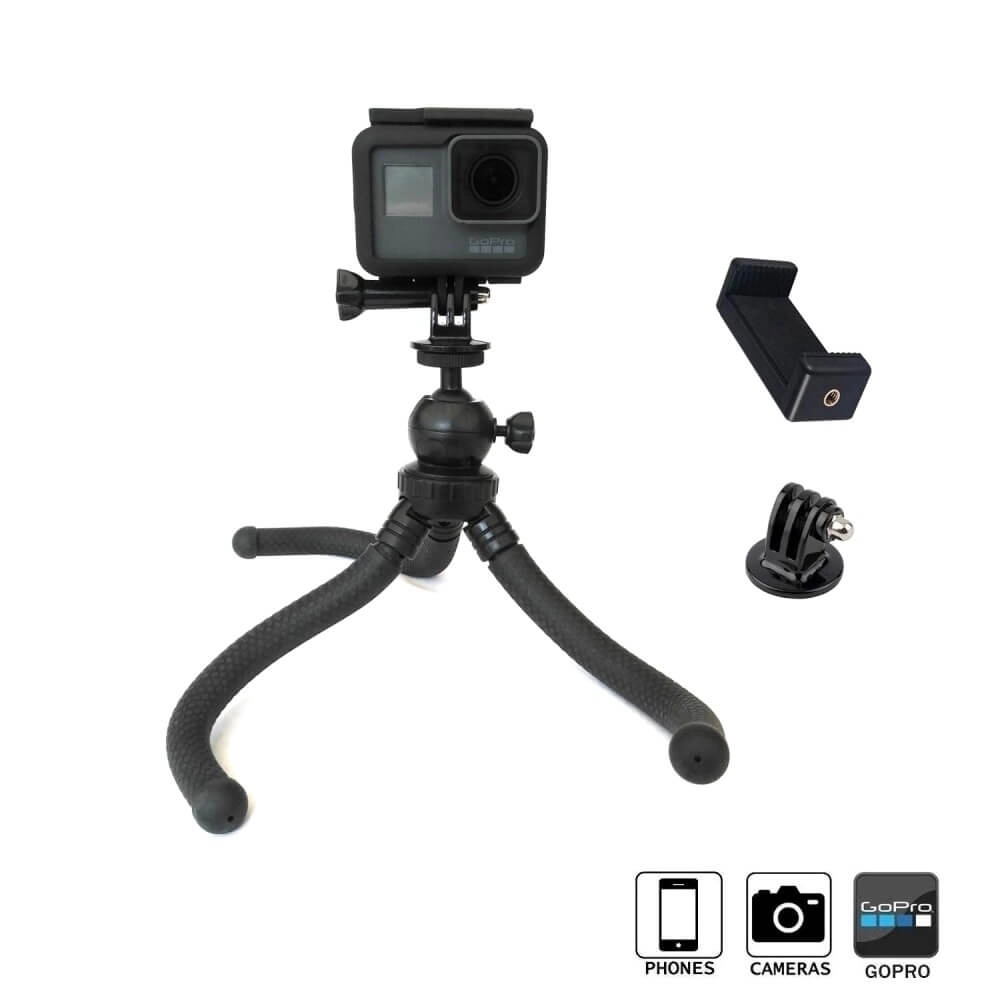 Tripé Articulado para Celular / GoPro / Câmeras Compactas - 25cm