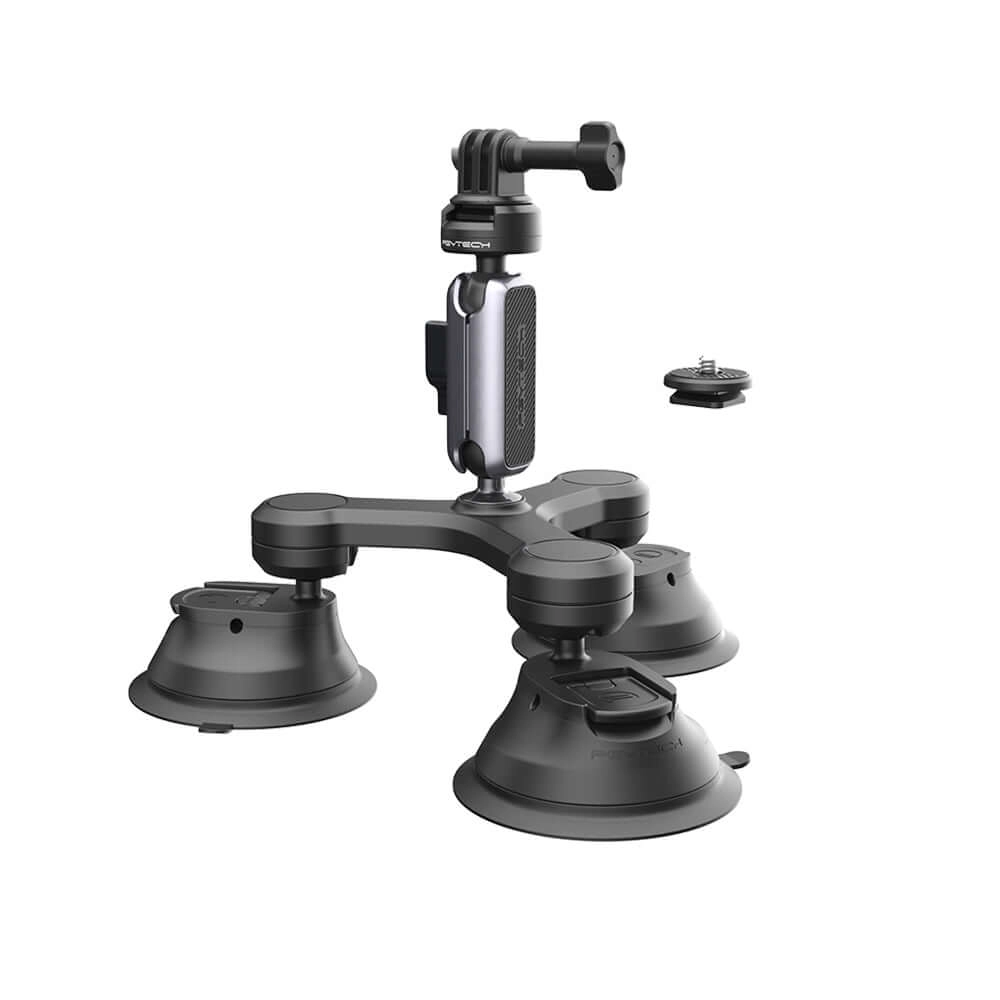 Suporte Ventosa Tripla para GoPro com Sistema Engate Rápido - Pgytech CapLock