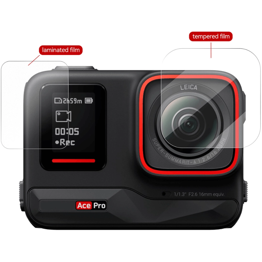Película de Proteção para Insta360 Ace em Vidro Temperado - Telesin
