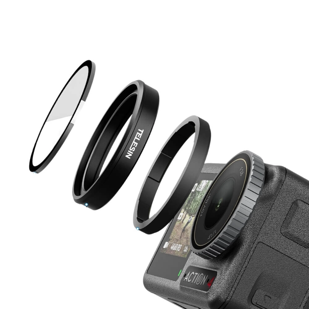 Filtro UV para Câmeras DJI Osmo Action 3 / 4 / 5 Pro - Telesin