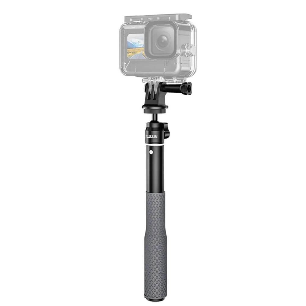 Bastão de Selfie em Alumínio para GoPro e Similares - Telesin
